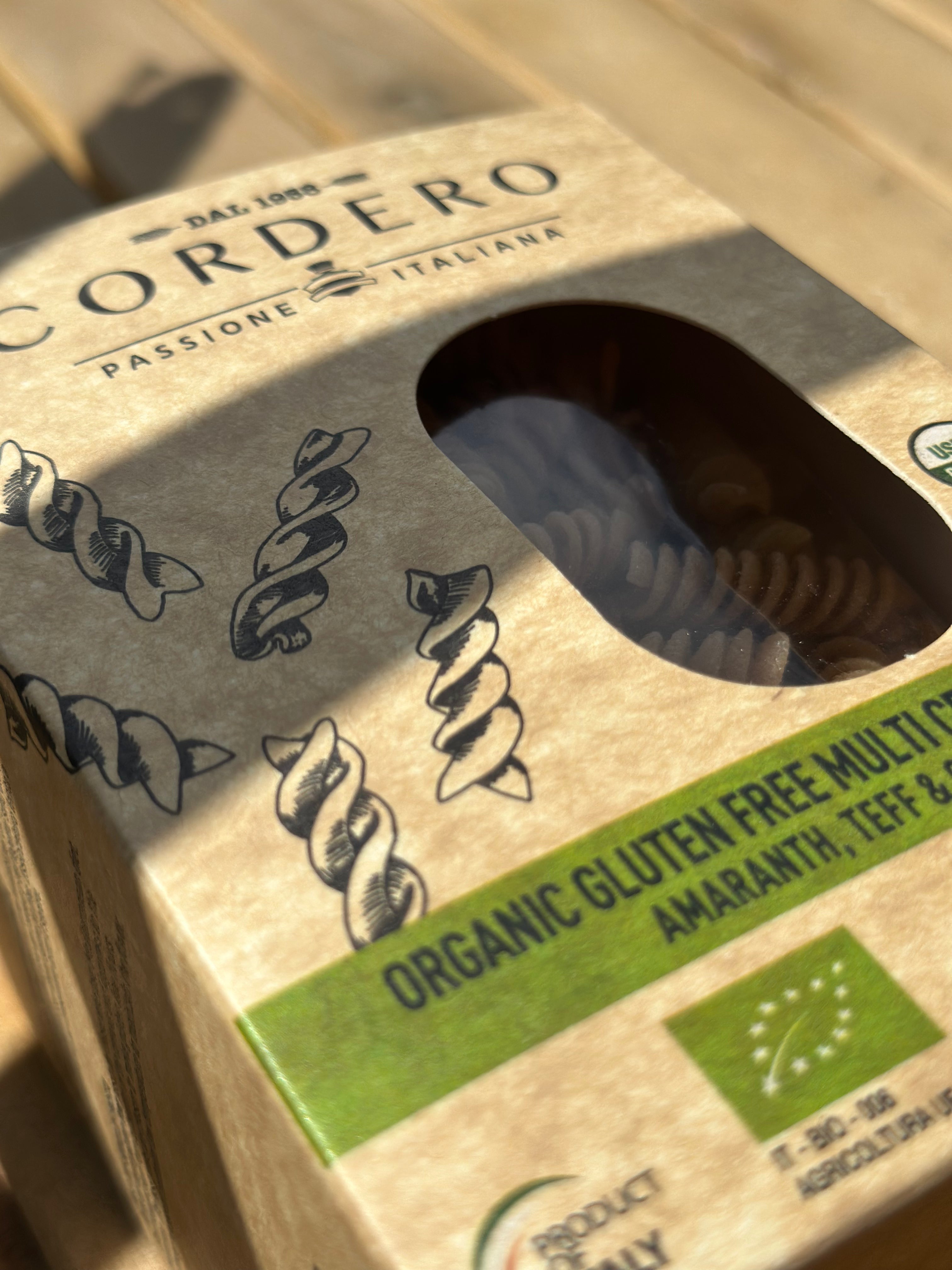 CORDERO PASSIONE ITALIANA ORGANIC GLUTEN FREE MULTI CEREAL FUSILLI AMARANTH, TEFF & QUINOA