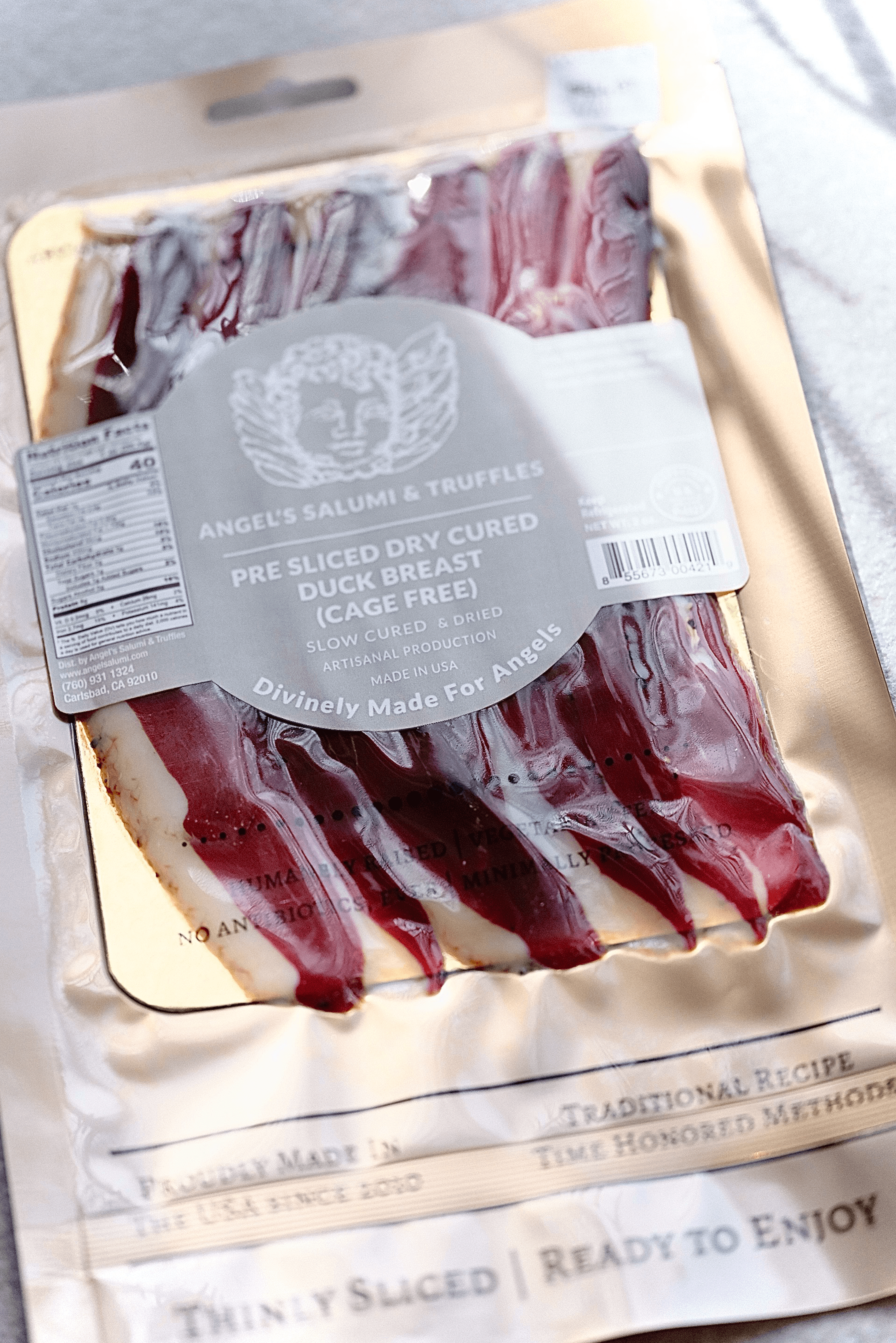 Dry-cured duck breast prosciutto